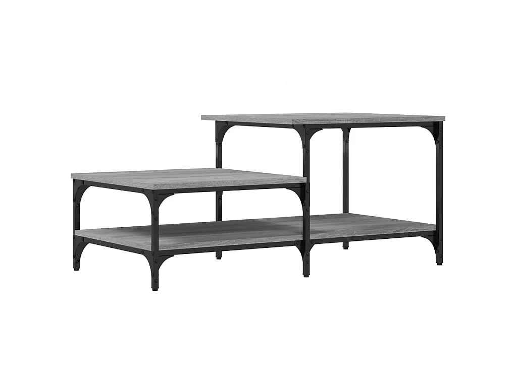 Table basse sonoma gris 100x50,5x45 cm bois d'ingénierie