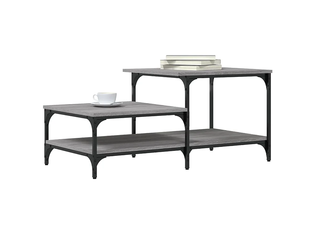 Table basse sonoma gris 100x50,5x45 cm bois d'ingénierie
