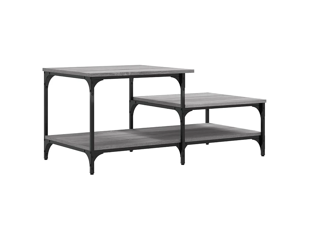 Table basse sonoma gris 100x50,5x45 cm bois d'ingénierie