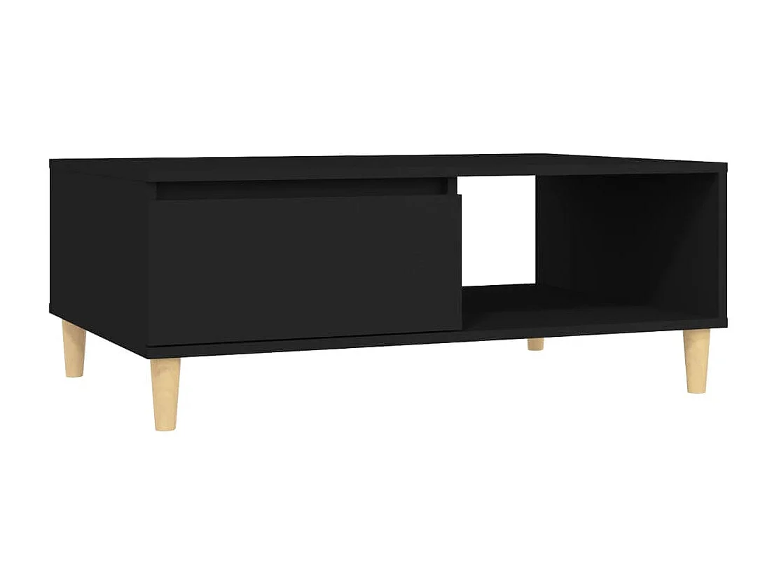 Mesa de centro dourada preta 90x60x35 cm aglomerado