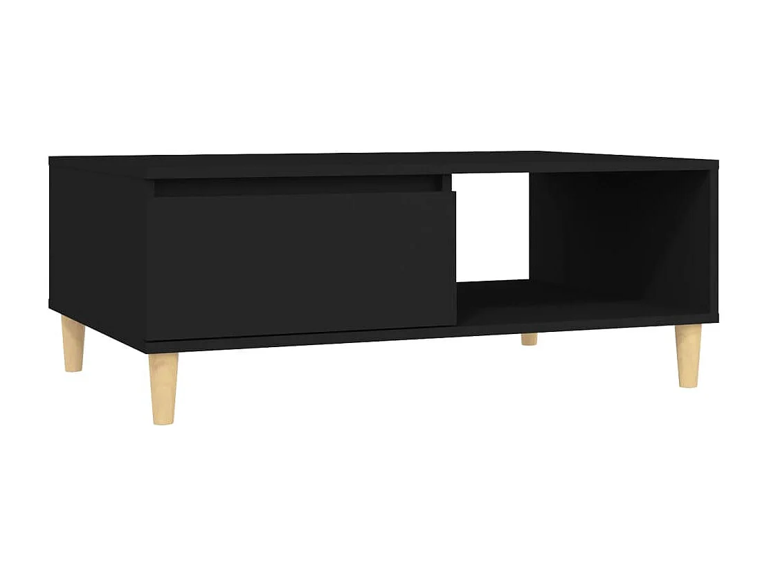 Gold Salontafel Zwart 90x60x35 cm Spaanplaat