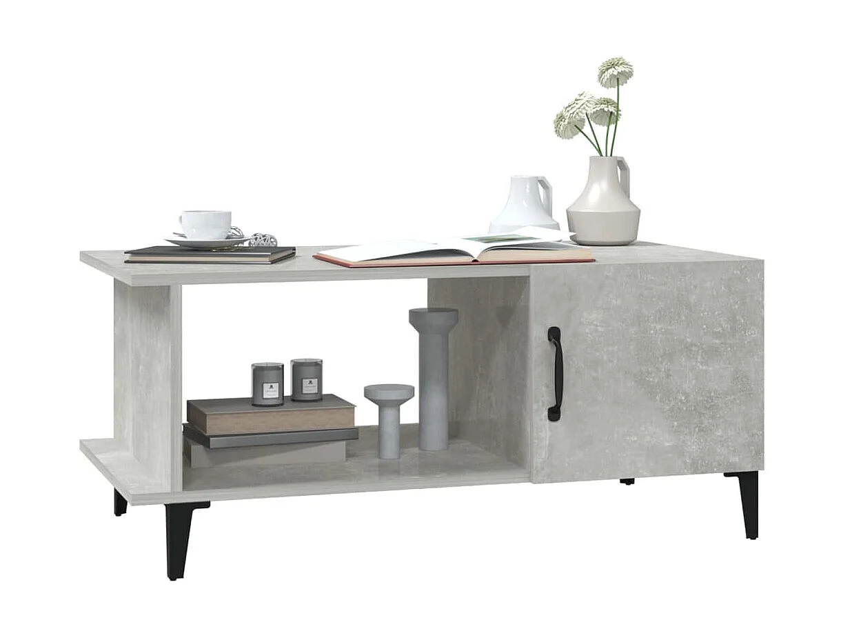 Table basse Gris béton 90x50x40 cm Bois d'ingénierie