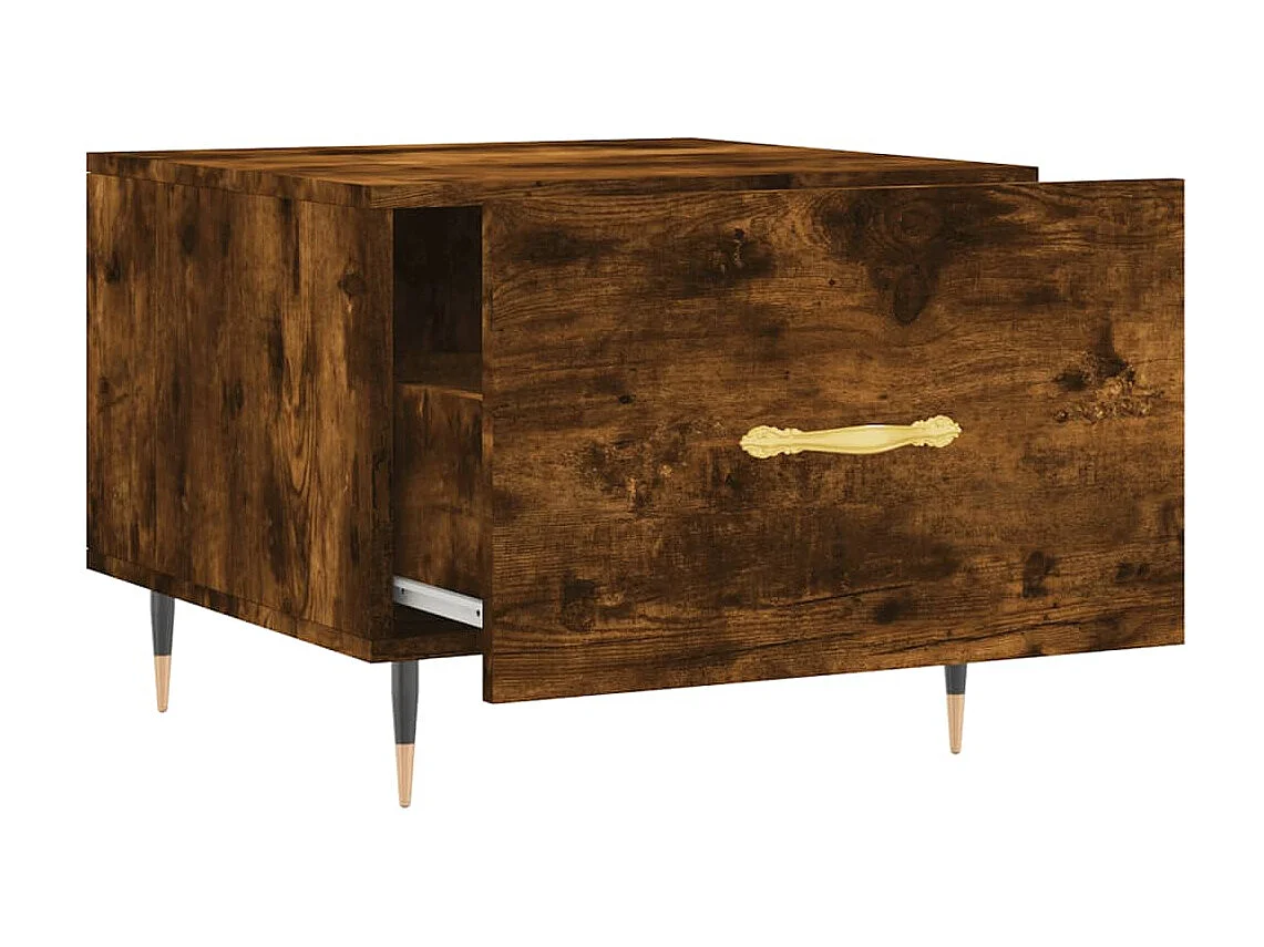 Tavolini Gold 2 pezzi rovere affumicato 50x50x40 cm in multistrato