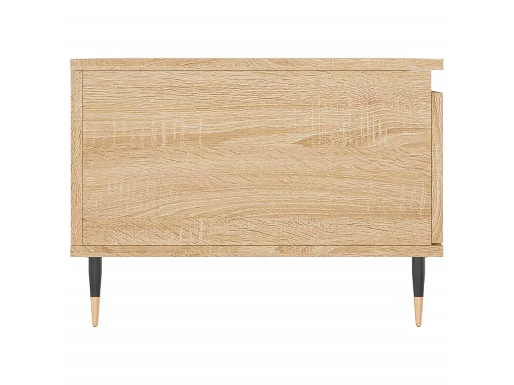 Gold Couchtisch Sonoma-Eiche 90x50x36,5 cm Holzwerkstoff