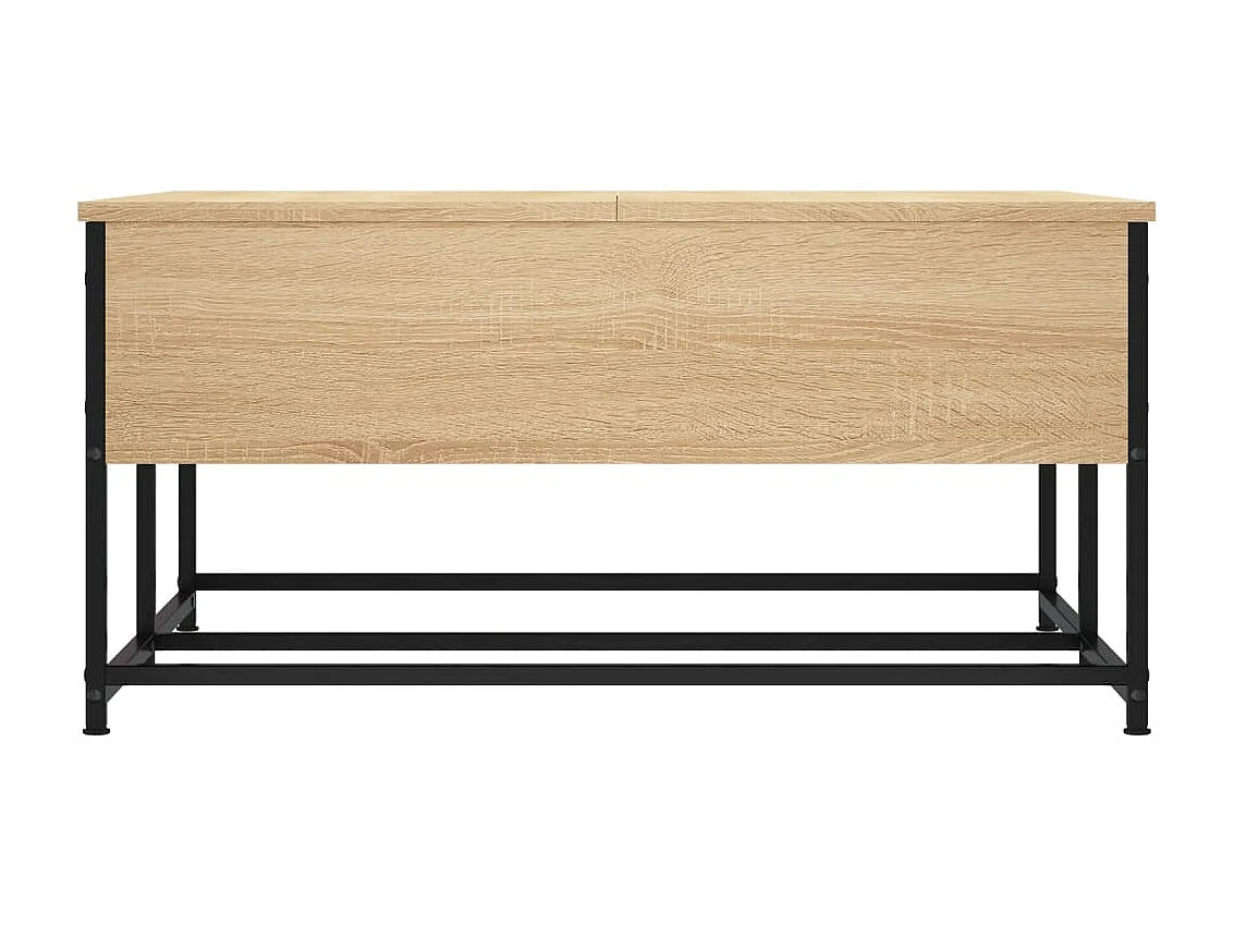 Mesa de centro roble Sonoma Gold 80x80x40 cm madera contrachapada