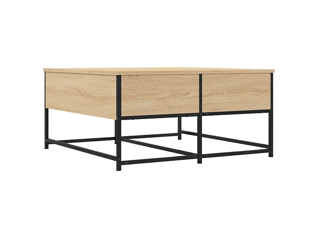 Mesa de centro roble Sonoma Gold 80x80x40 cm madera contrachapada