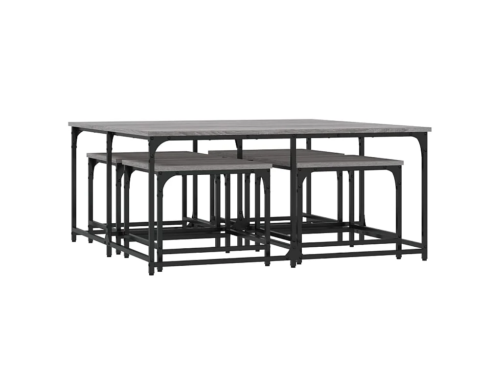 Gold Nesting salontafels 5 stuks sonomagrijs samengesteld hout