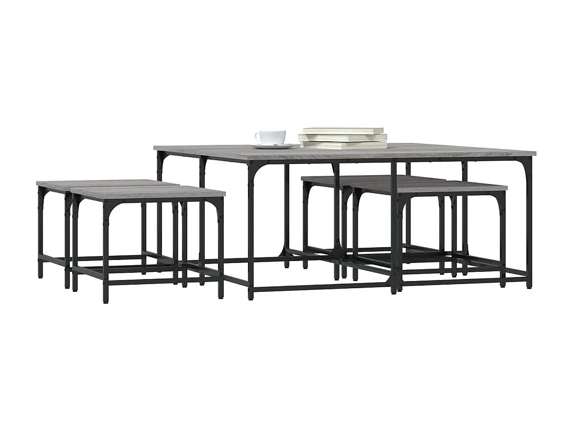 Gold Nesting salontafels 5 stuks sonomagrijs samengesteld hout