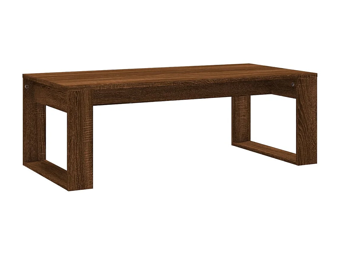 Table basse chêne marron 102x50x35 cm bois d'ingénierie