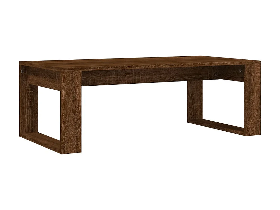 Table basse chêne marron 102x50x35 cm bois d'ingénierie