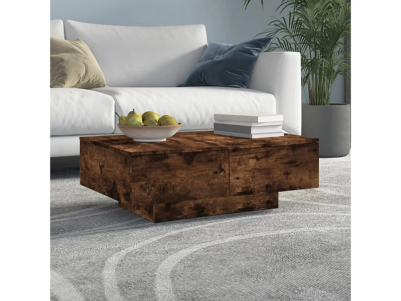 Mesa de centro Gold Roble ahumado 90x60x31 cm Madera contrachapada