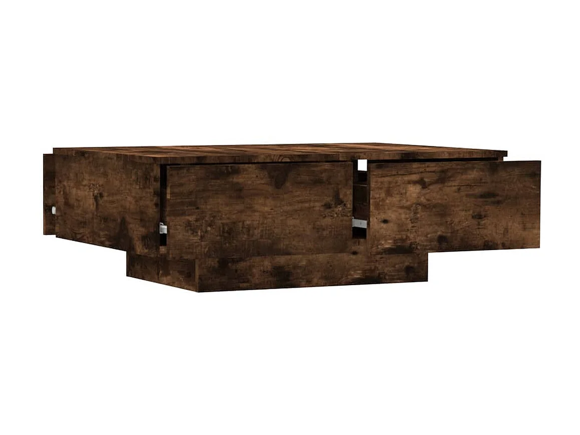 Mesa de centro dourada Carvalho fumado 90x60x31 cm Madeira artificial