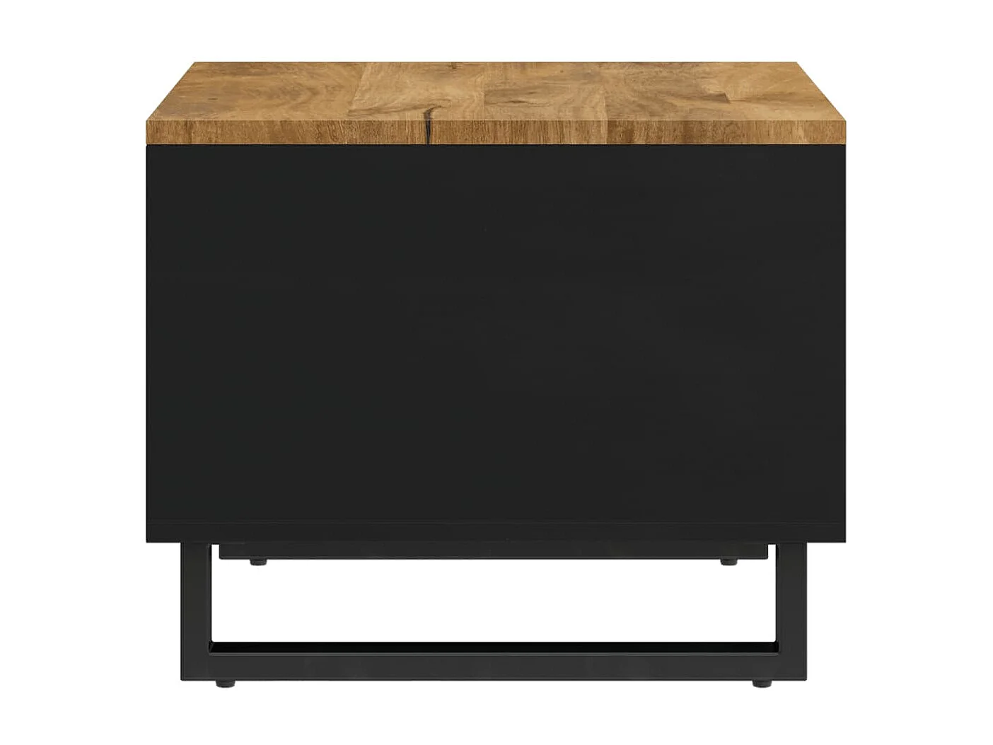 Mesa de centro dourada 55x50x40 cm madeira de mangueira maciça