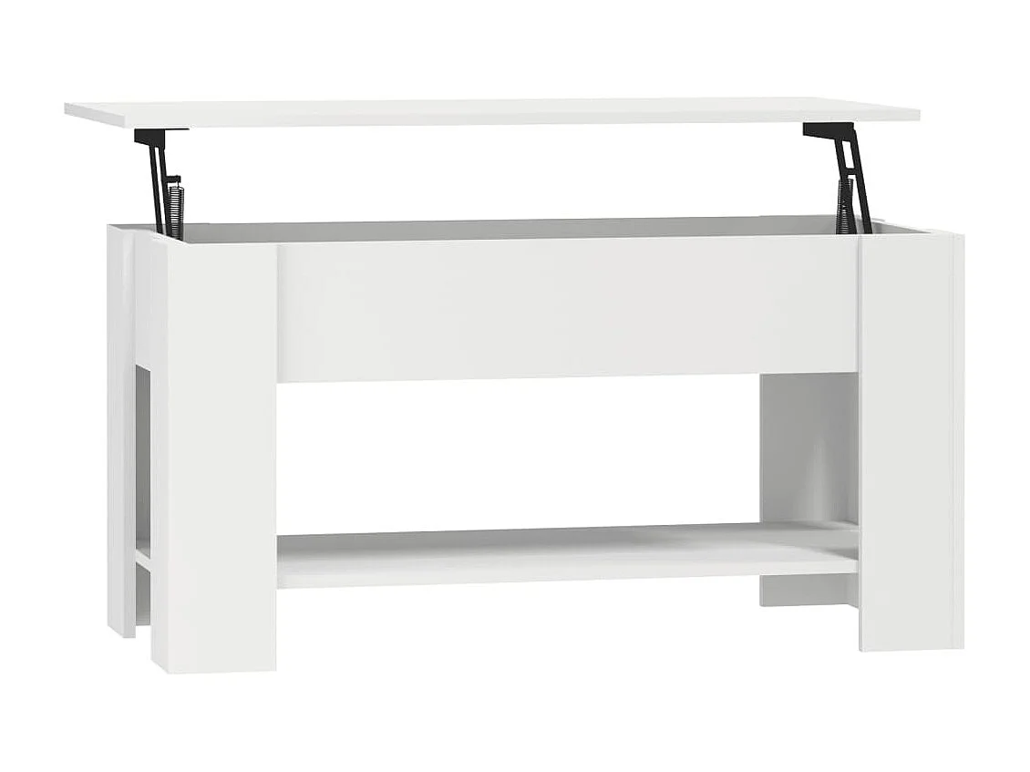 Mesa de centro dourada branca 101x49x52 cm Madeira trabalhada