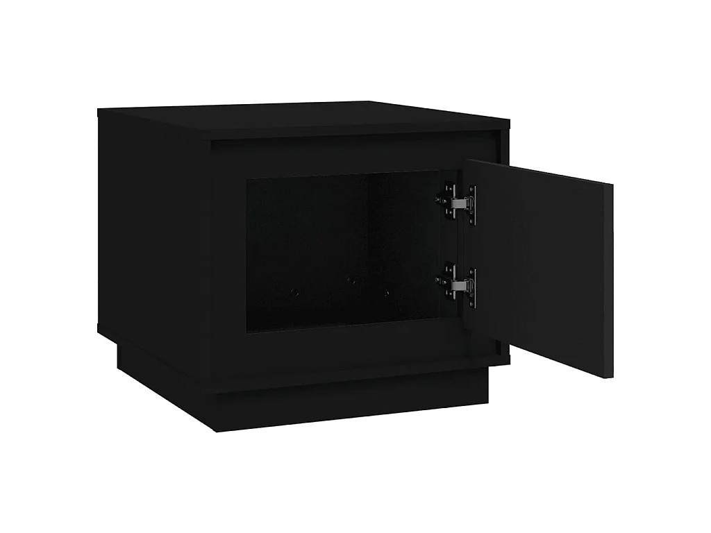 Table basse noir 51x50x44 cm bois d'ingénierie
