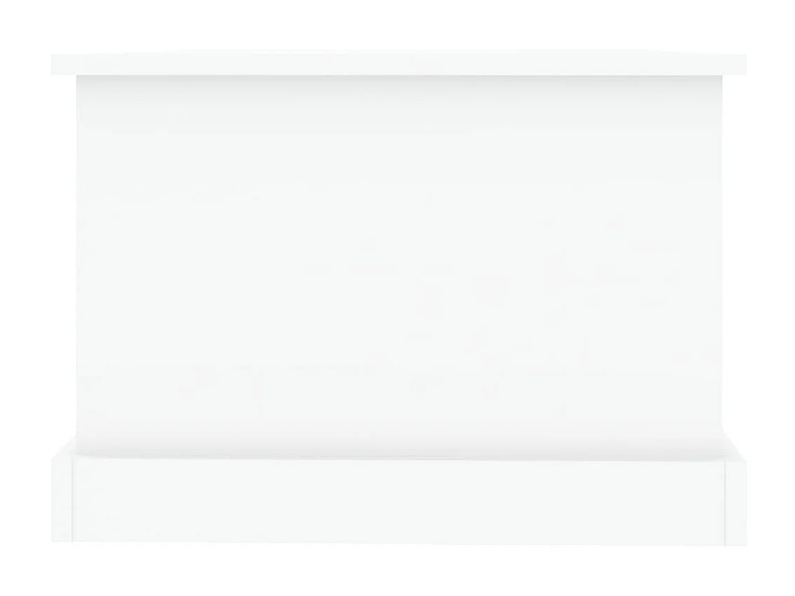 Gold Salontafel Glanzend wit 90x50x35 cm Bewerkt hout