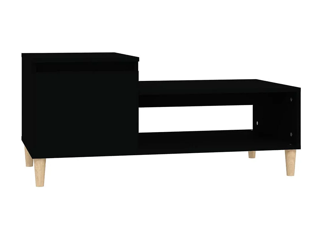 Tavolino Gold Nero 100x50x45 cm MDF