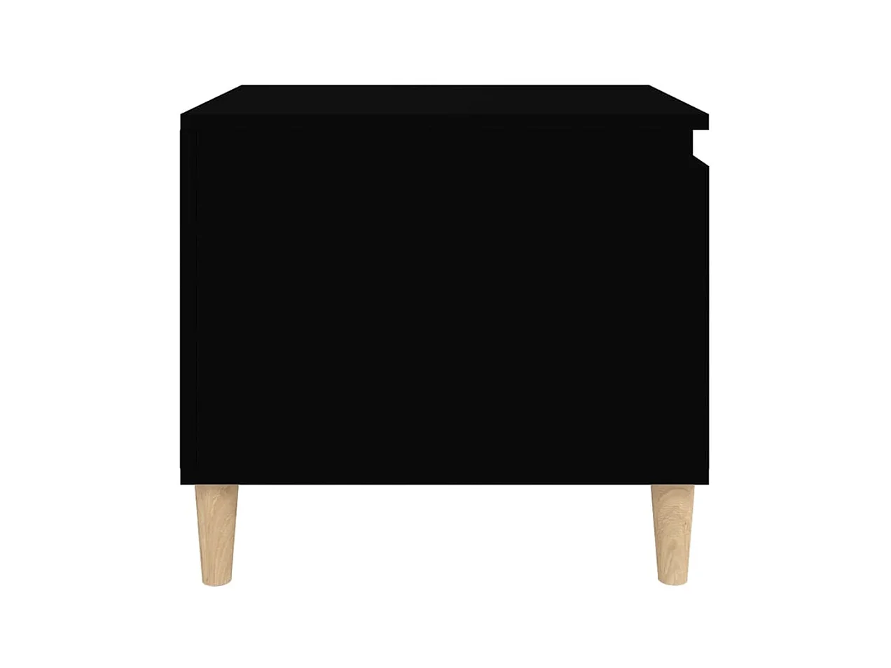 Gold Salontafel Zwart 100x50x45 cm Bewerkt hout