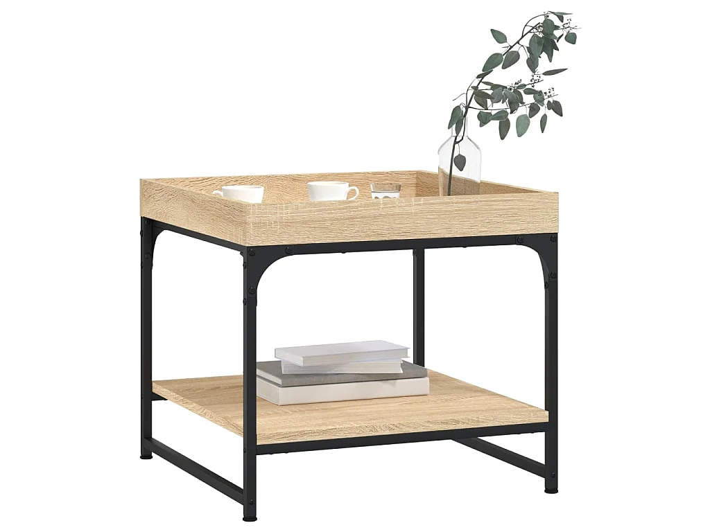 Gouden Sonoma eiken salontafel 49,5x49,5x45 cm samengesteld hout