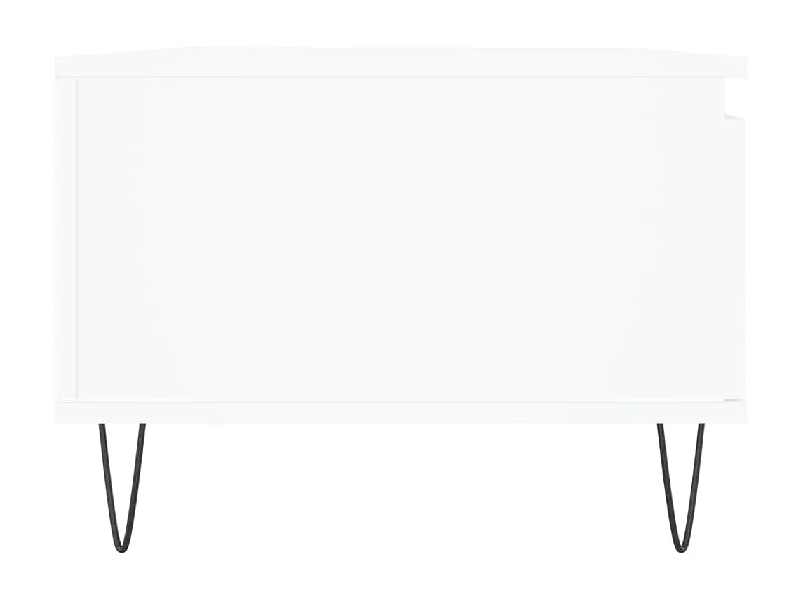 Gold Salontafel Wit 90x50x36,5 cm Bewerkt hout