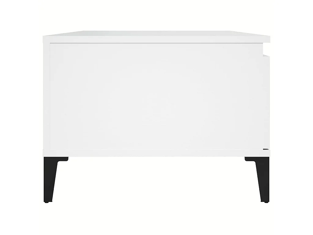 Table basse Blanc 90x50x36,5 cm Bois d'ingénierie