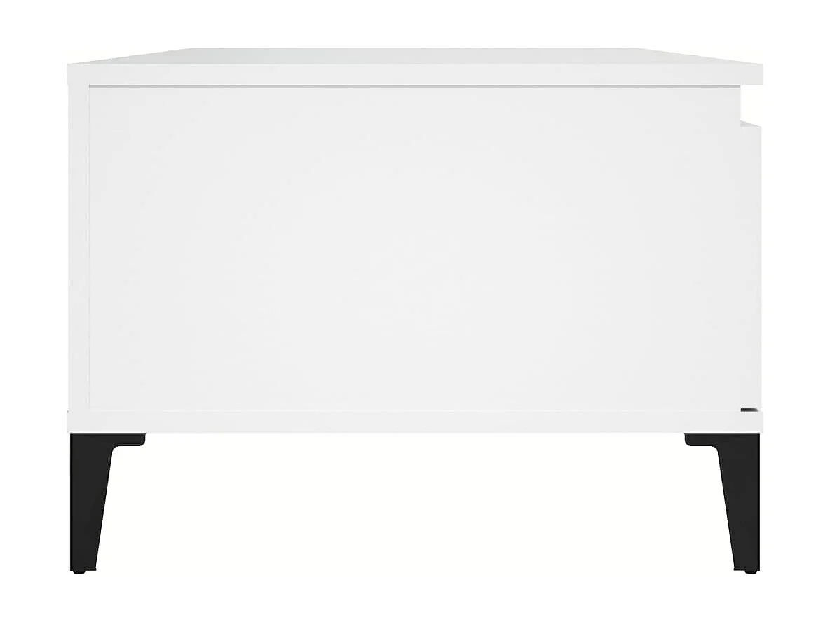 Table basse Blanc 90x50x36,5 cm Bois d'ingénierie