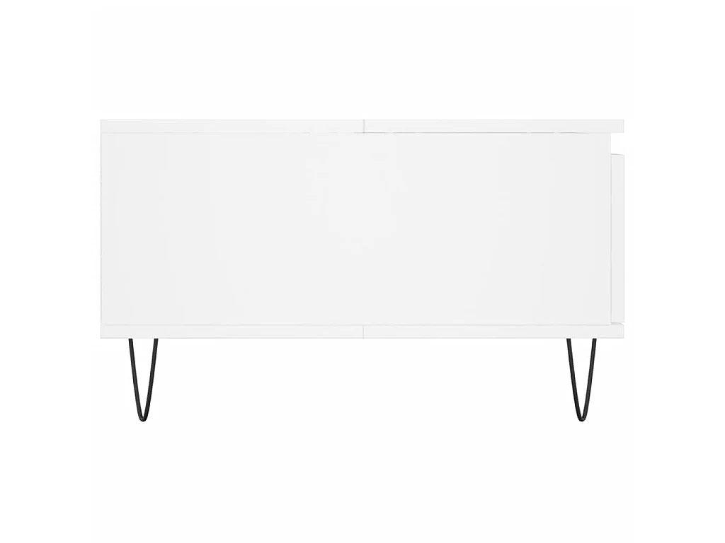 Table basse blanc 90x60x35 cm bois d'ingénierie