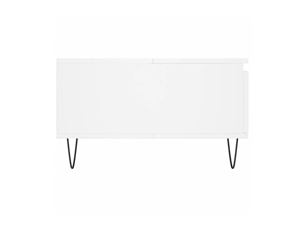 Table basse blanc 90x60x35 cm bois d'ingénierie