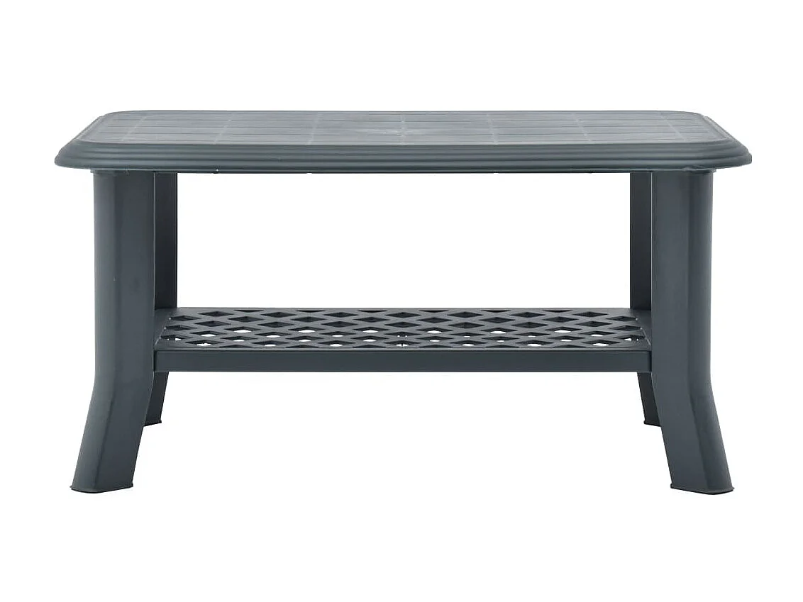 Mesa de centro dourada verde 90 x 60 x 46 cm plástico