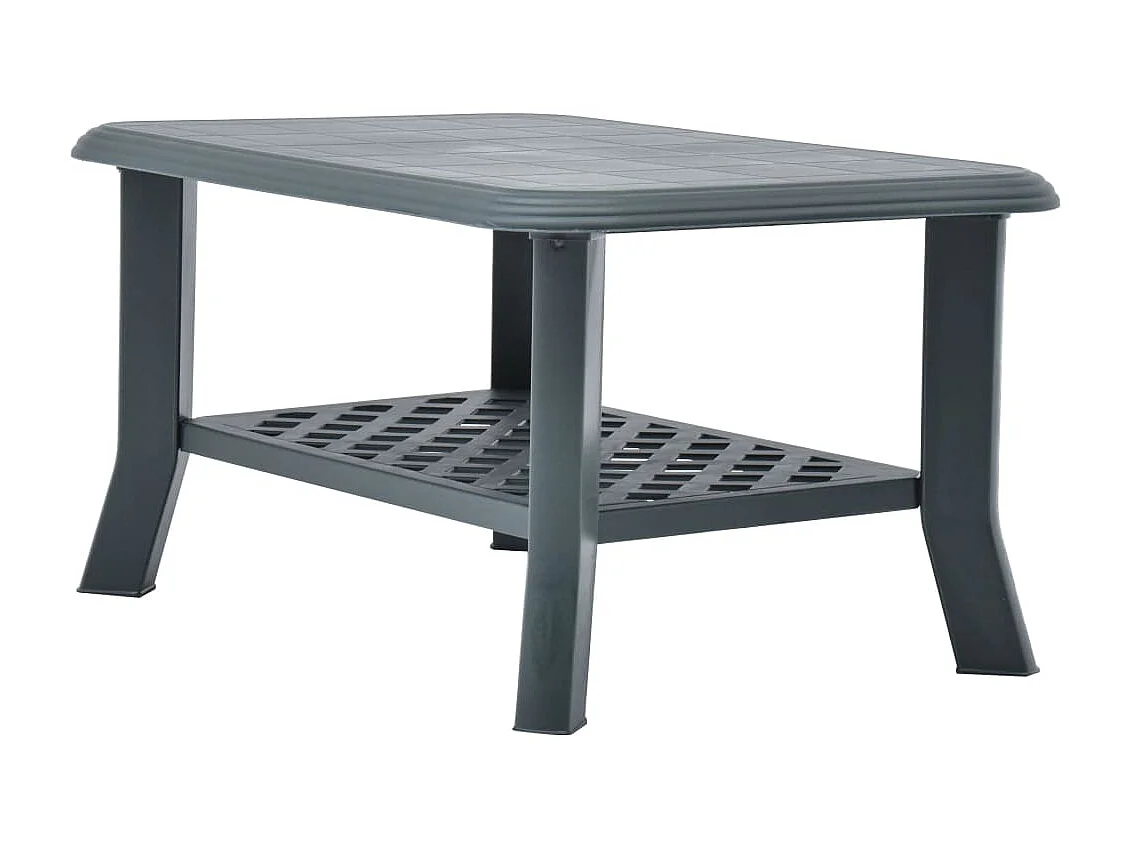 Mesa de centro dourada verde 90 x 60 x 46 cm plástico