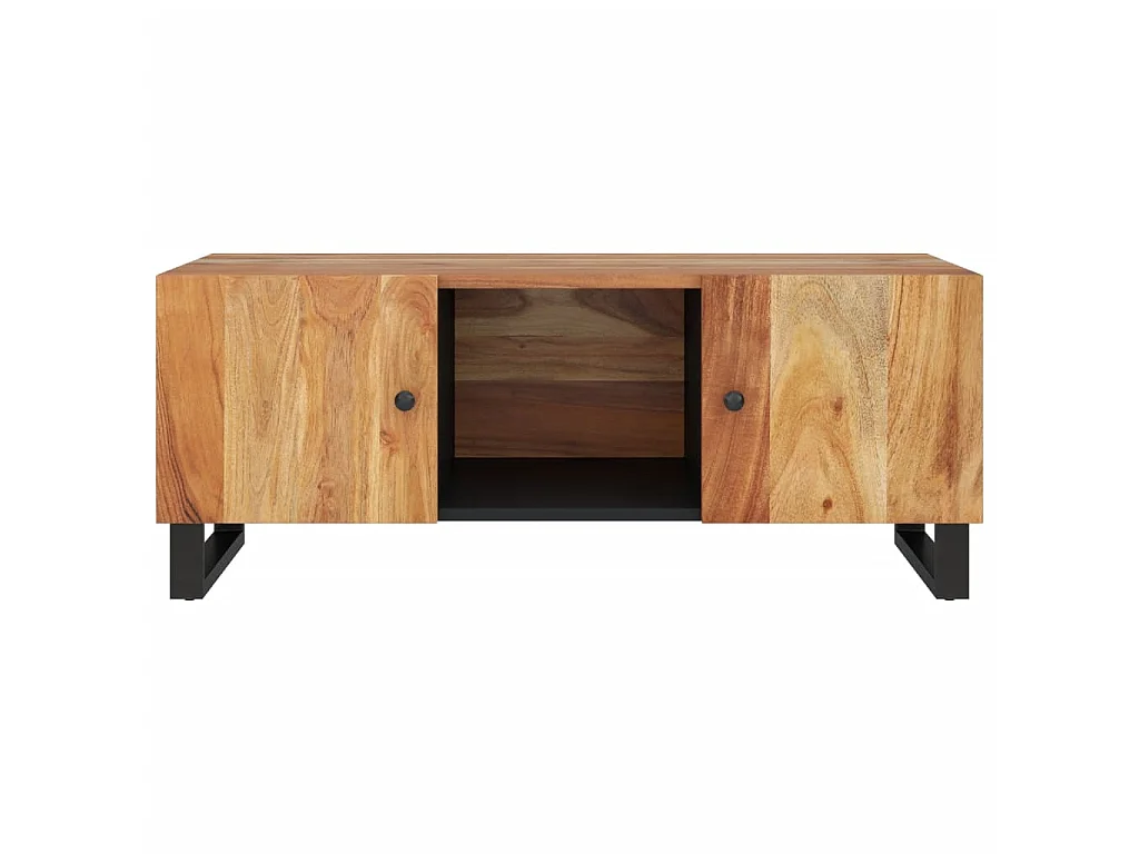 Table basse 100x54x40 cm bois d'acacia solide et d'ingénierie