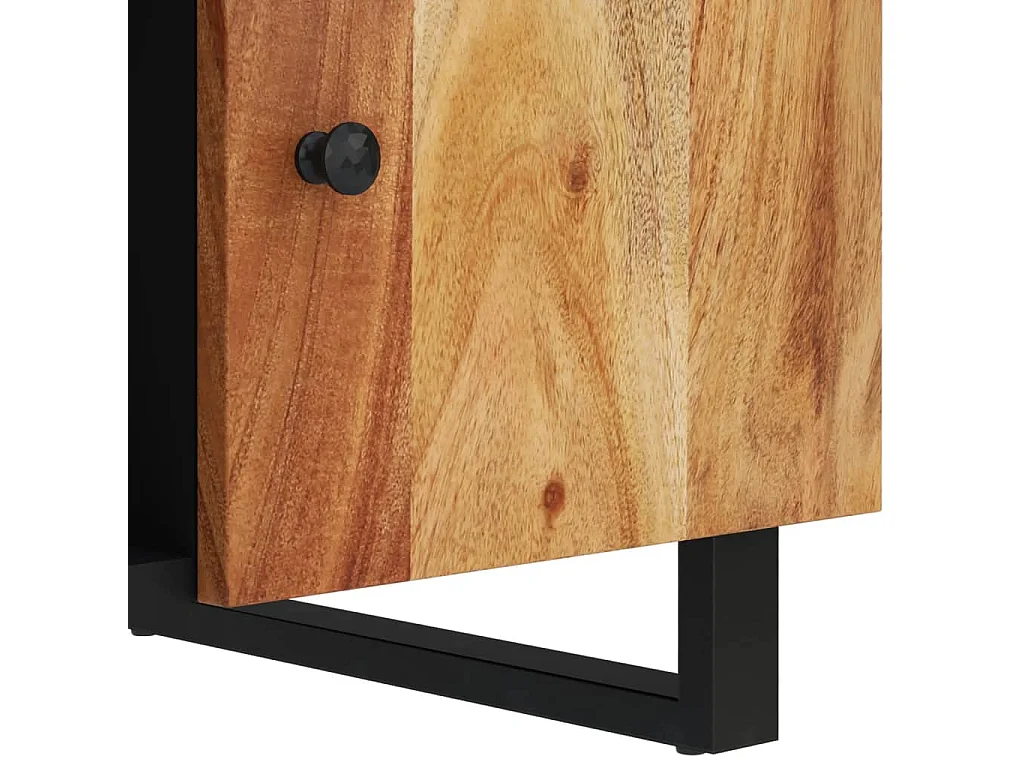 Goldfarbener Couchtisch 100 x 54 x 40 cm aus massivem Akazienholz