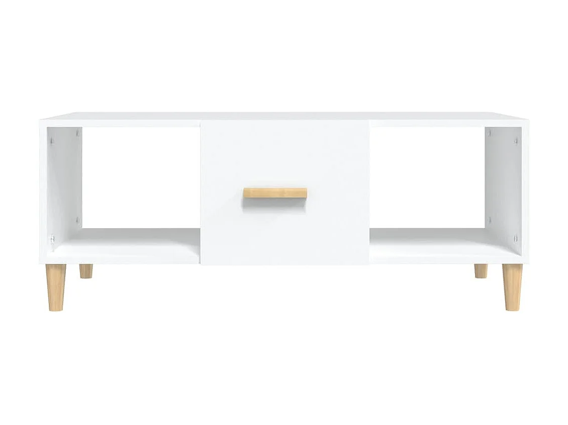 Tavolino Gold bianco 102x50x40 cm in MDF