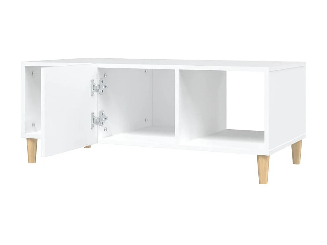 Mesa de centro Gold blanca 102x50x40 cm de madera contrachapada