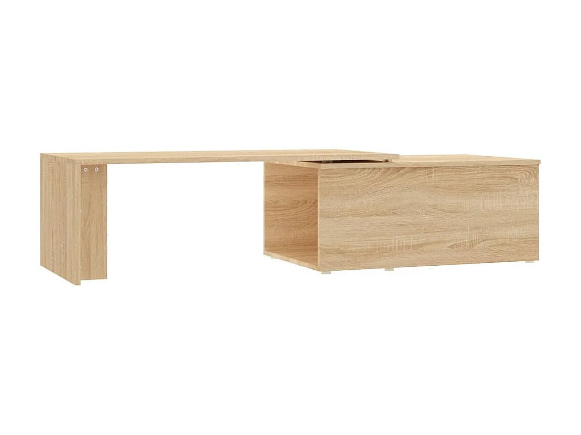 Mesa de centro dourada carvalho Sonoma 150x50x35 cm aglomerado