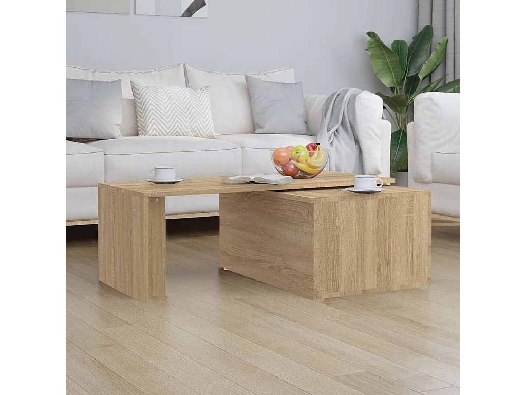 Table basse Chêne sonoma 150x50x35 cm Aggloméré
