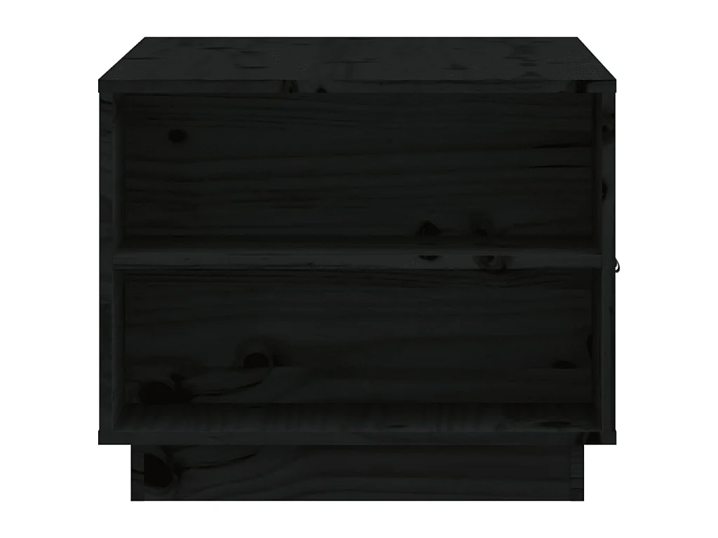 Gold Salontafel Zwart 100x50x41 cm Massief grenenhout