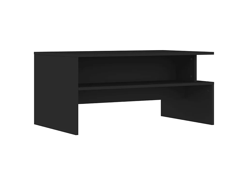 Tavolino Gold nero 90x55x42,5 cm in MDF