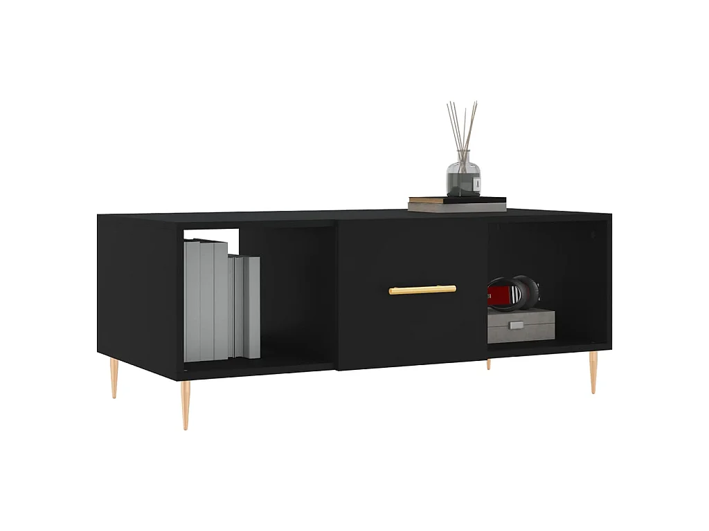 Gold Salontafel zwart 102x50x40 cm samengesteld hout