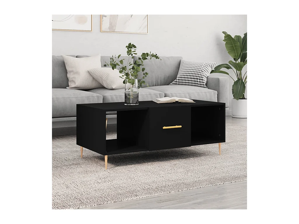 Gold Salontafel zwart 102x50x40 cm samengesteld hout