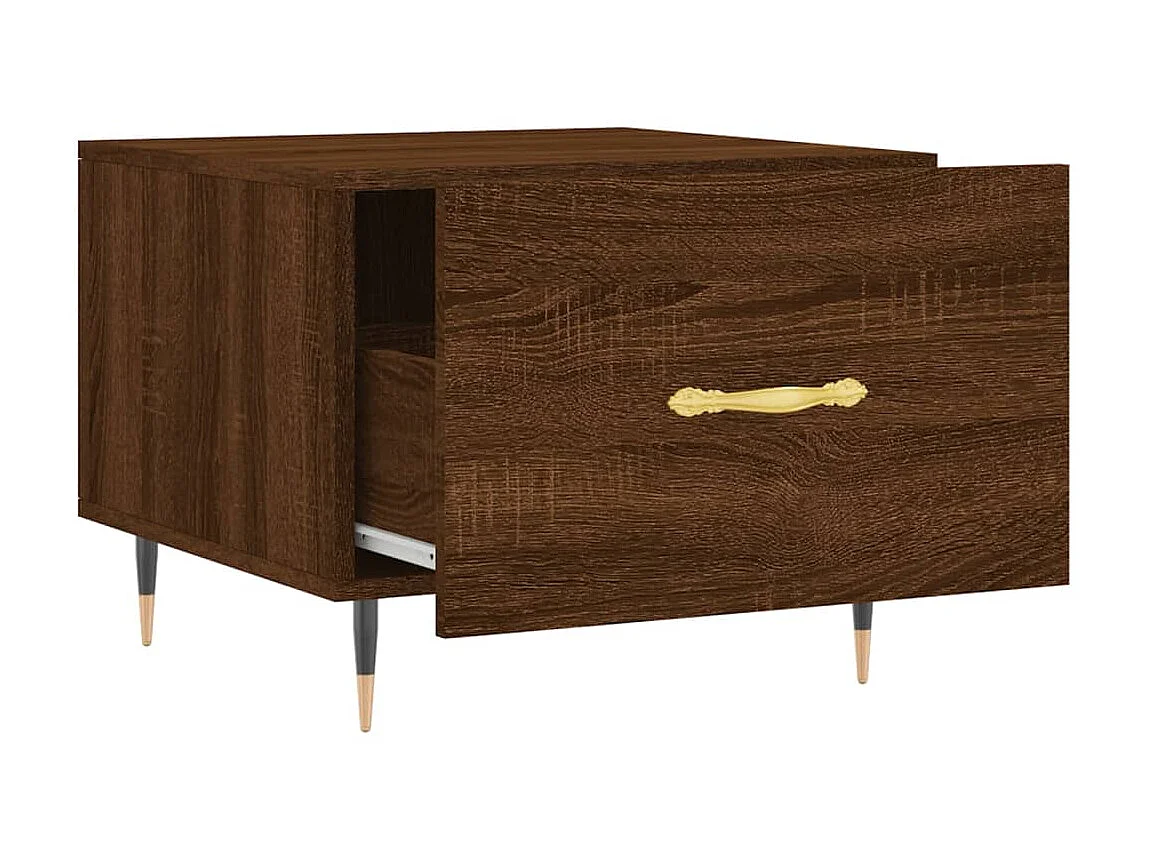 Mesas de centro Gold 2 piezas roble marrón 50x50x40 cm madera contrachapada