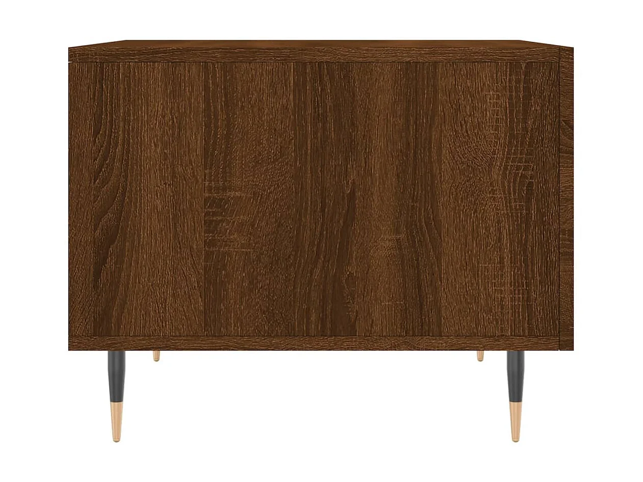 Mesas de centro Gold 2 piezas roble marrón 50x50x40 cm madera contrachapada