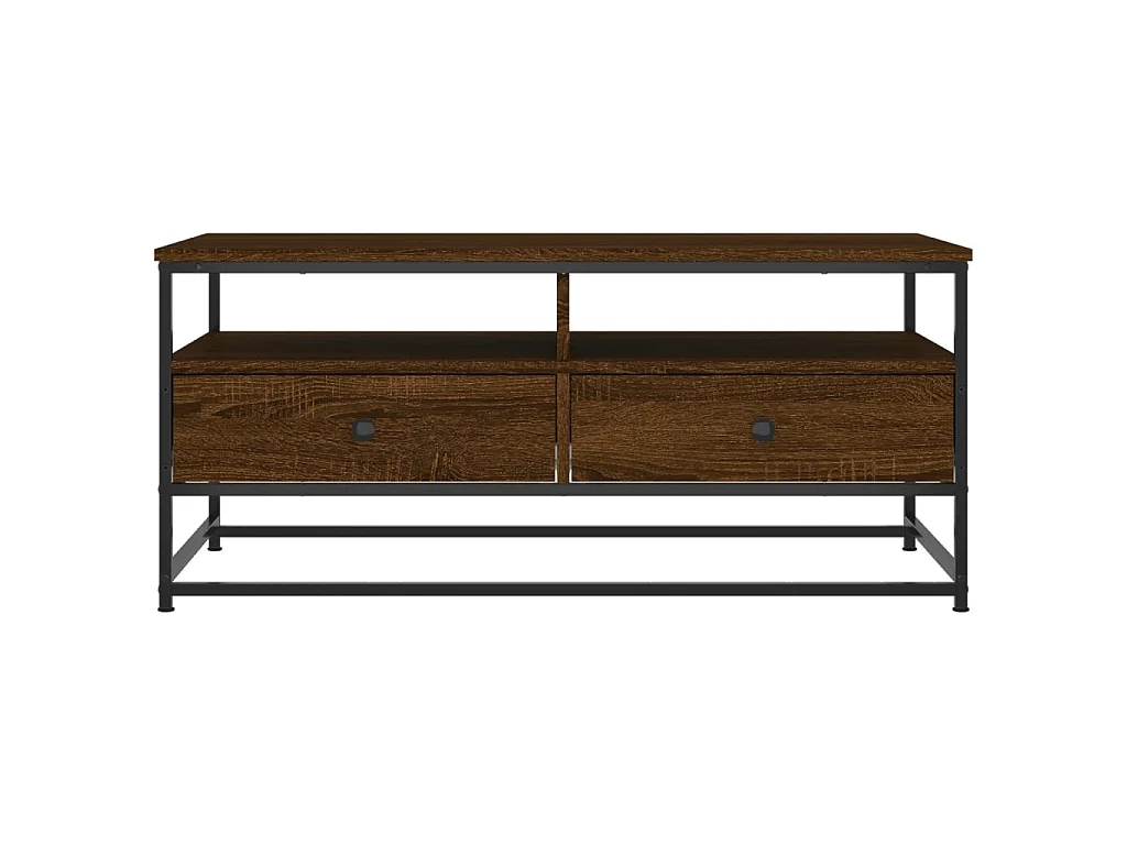 Mesa de centro de carvalho marrom dourado 100x51x45 cm madeira projetada