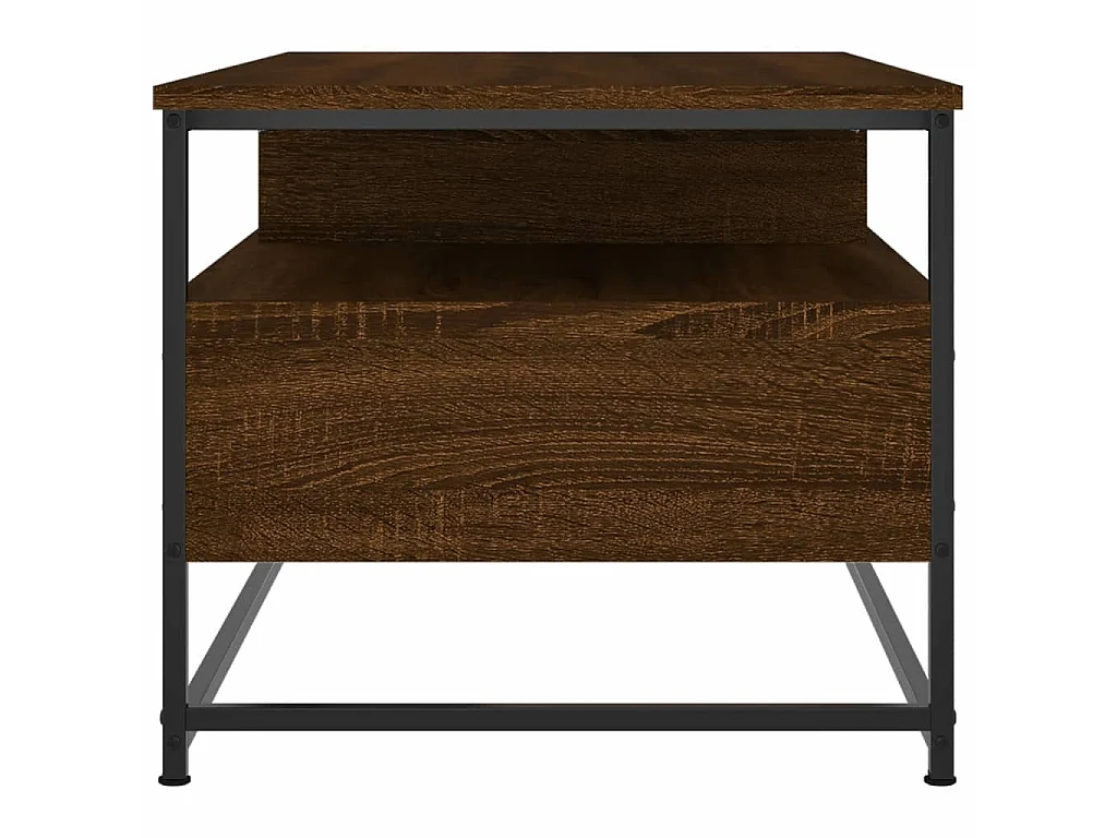 Mesa de centro de carvalho marrom dourado 100x51x45 cm madeira projetada