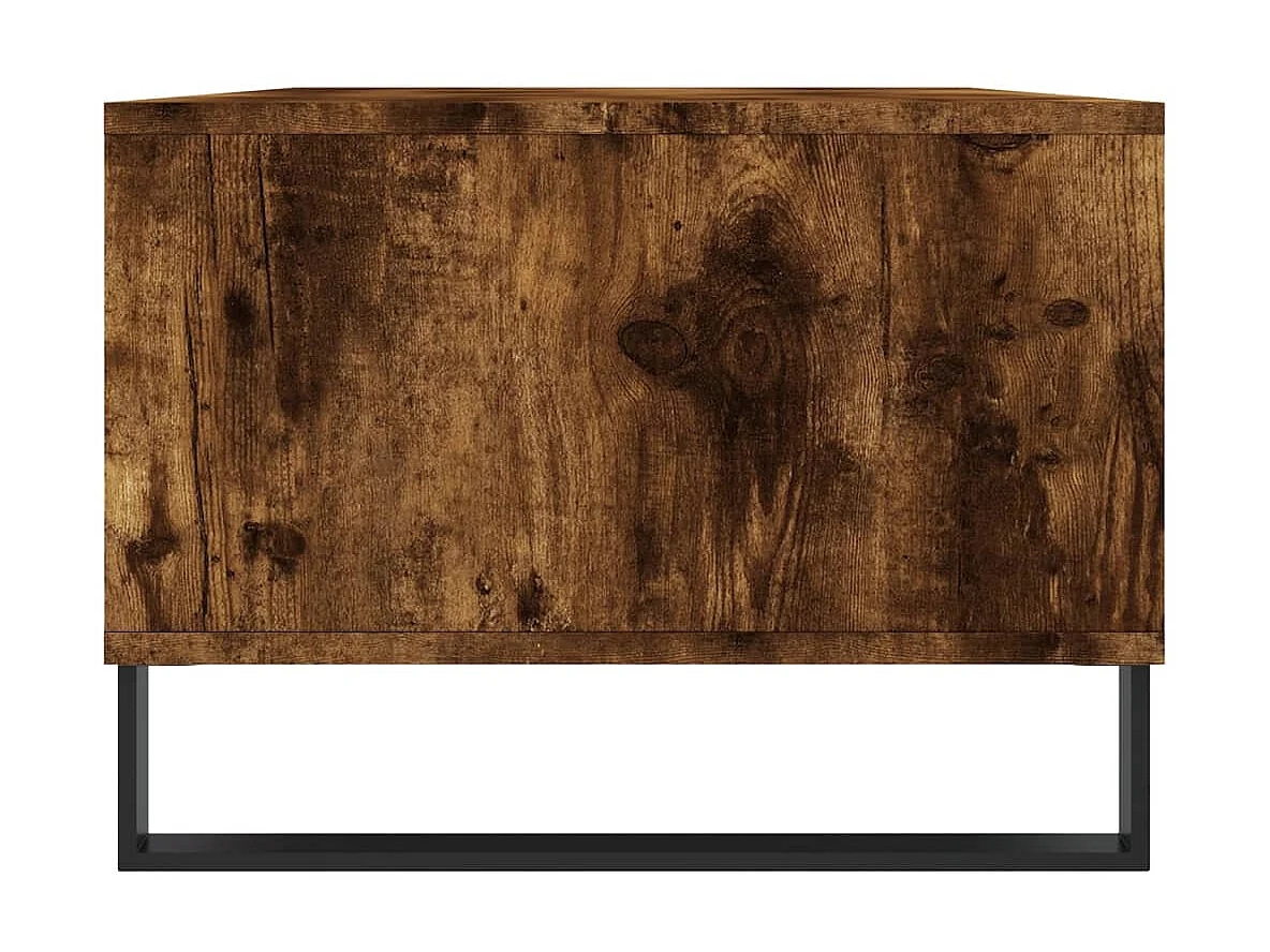 Mesa de centro dourada Carvalho fumado 90x50x36,5 cm Madeira artificial