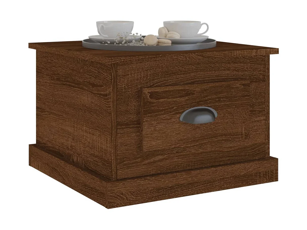 Gold Salontafel Bruin eiken 50x50x35 cm Bewerkt hout