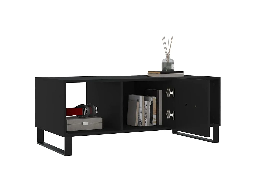 Table basse noir 102x50x40 cm bois d'ingénierie