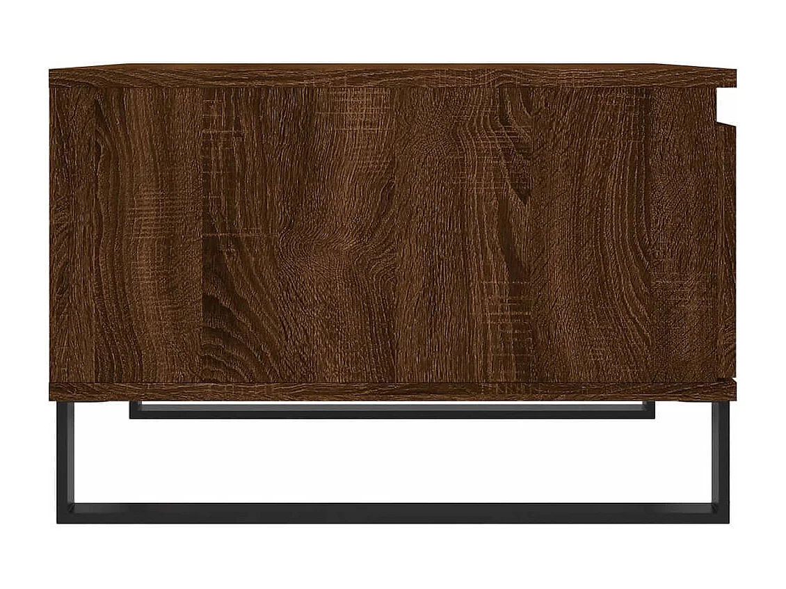 Goudbruin eiken salontafel 55x55x36,5 cm samengesteld hout