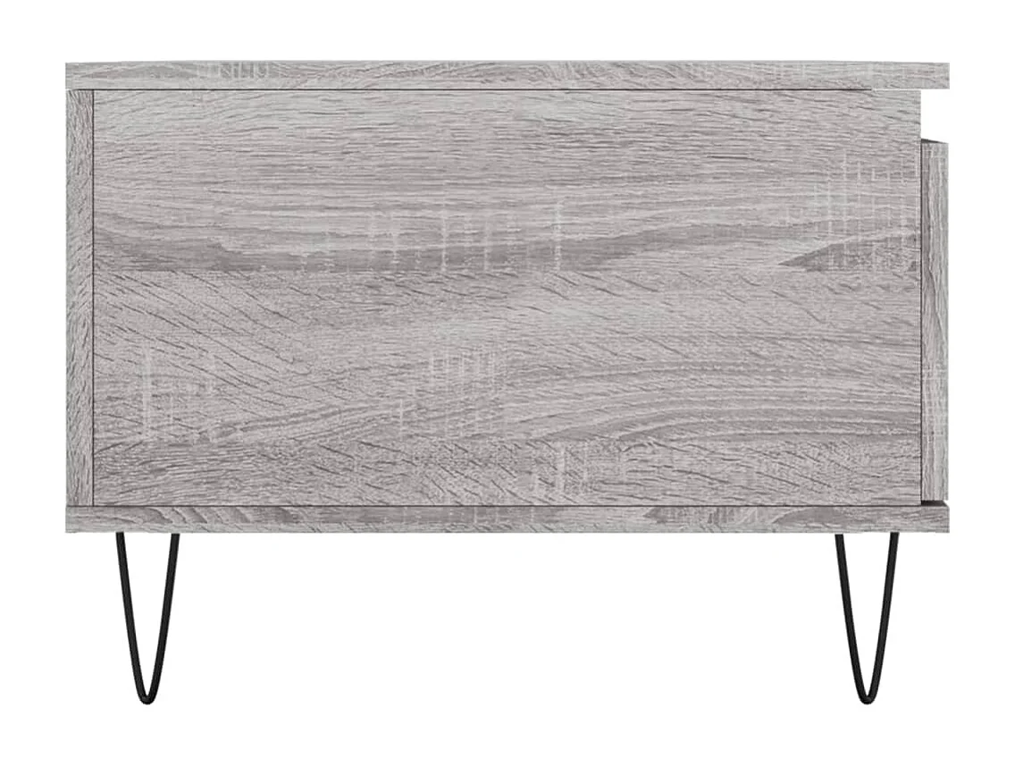 Mesa de centro cinza Gold Sonoma 90x50x36,5 cm Madeira trabalhada