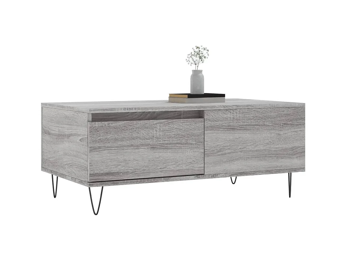 Tavolino grigio Gold Sonoma 90x50x36,5 cm MDF